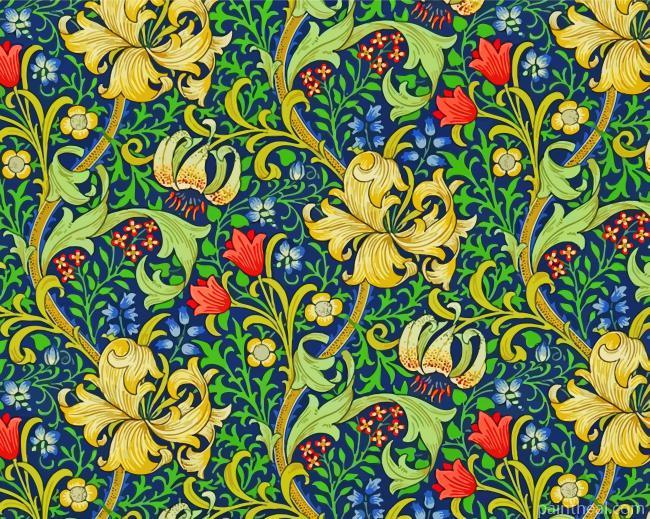 William Morris Golden Lily Painting By Numbers Kits