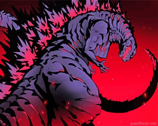 Illustration Shin Godzilla Painting By Numbers Kits