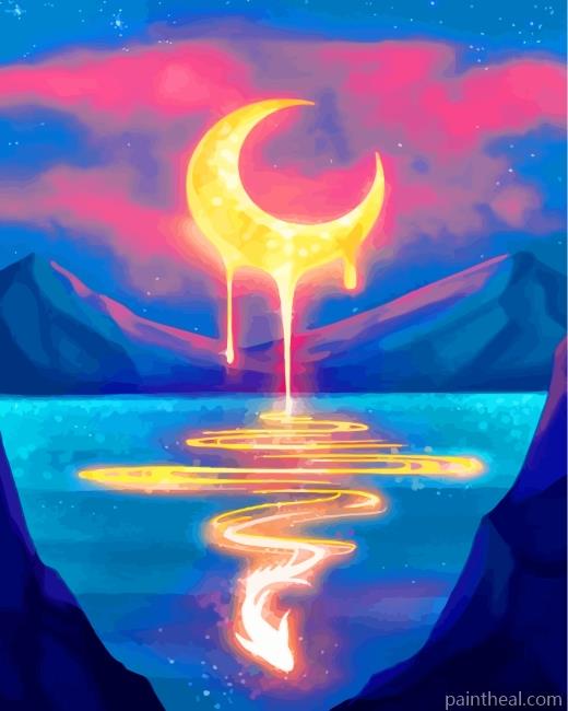 Golden Moon Painting By Numbers Kits