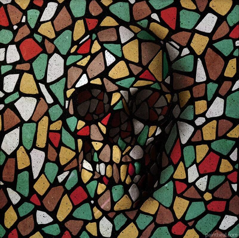 Mosaic Skull Art Painting By Numbers Kits