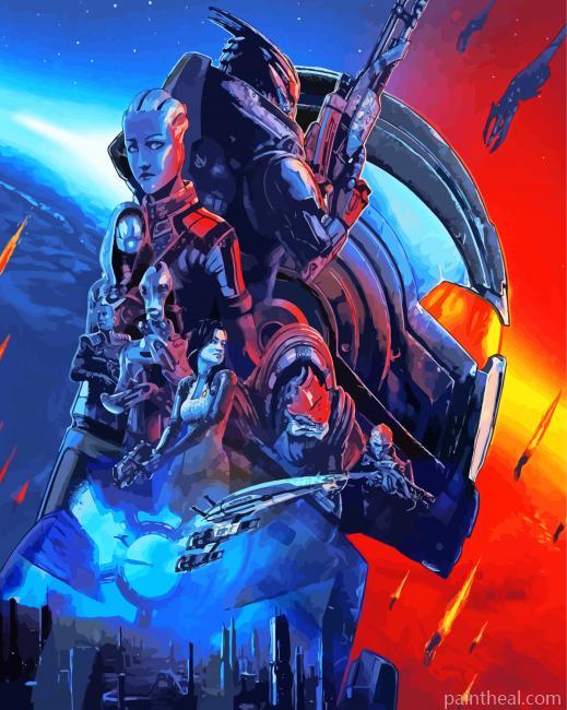 Video Game Mass Effect Painting By Numbers Kits