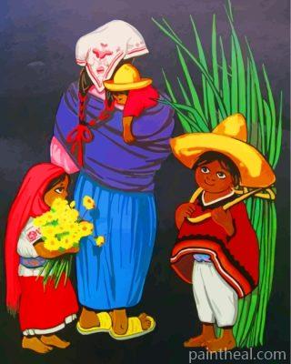 Mexican Family Painting By Numbers Kits