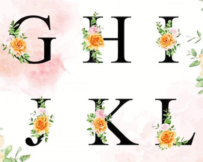 Floral Letters Painting By Numbers Kits