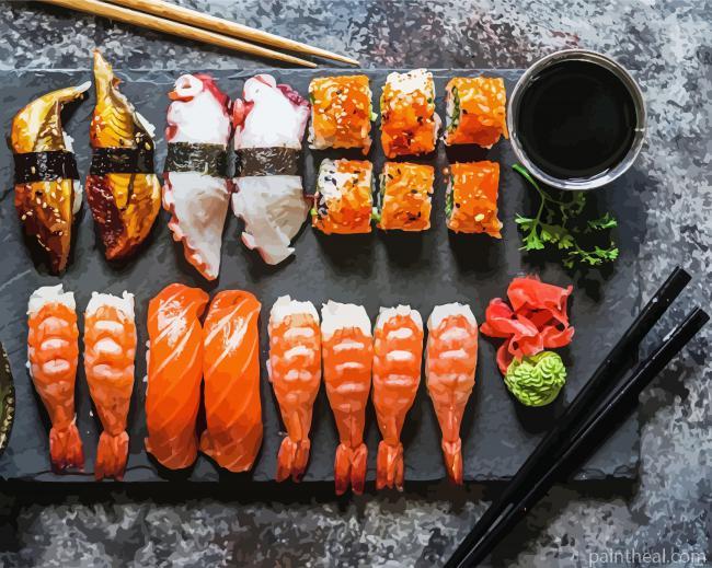Tasty Sushi Painting By Numbers Kits