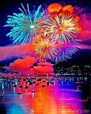 Aesthetic Fireworks Painting By Numbers Kits