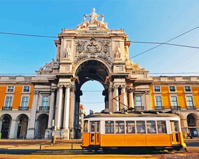 Rua Augusta Lisbon Painting By Numbers Kits