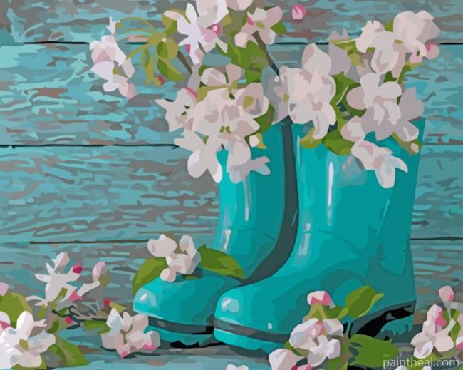 Shoes And Flowers Painting By Numbers Kits