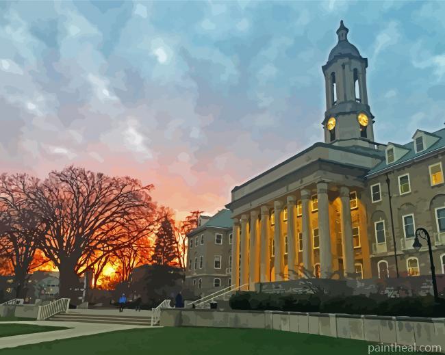 Penn State University at Sunset Painting By Numbers Kits