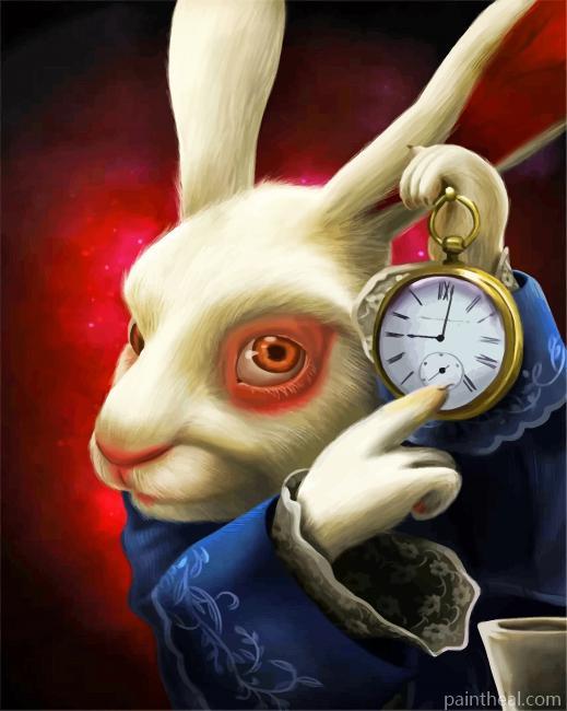Alice In Wonderland Rabbit Painting By Numbers Kits
