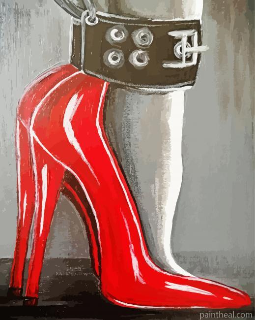 Girl In Red Shoes Painting By Numbers Kits