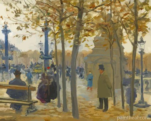 Place De La Concorde Truchet Painting By Numbers Kits