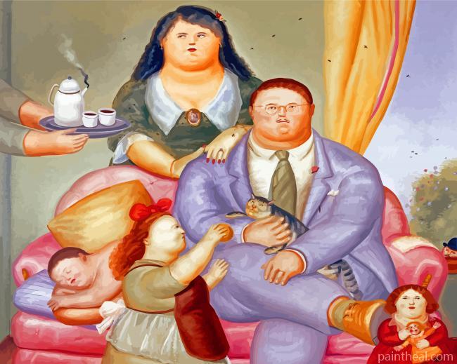 Classy Fat Family Painting By Numbers Kits
