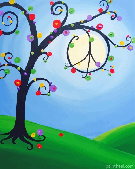 Peaceful Tree Painting By Numbers Kits
