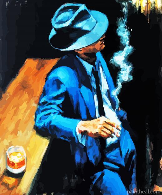 Man Smoking Painting By Numbers Kits