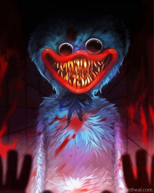 Creepy Huggy Wuggy Painting By Numbers Kits