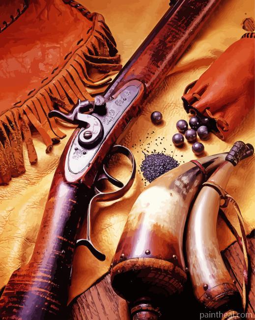 Gun Antique Muzzleloader Painting By Numbers Kits