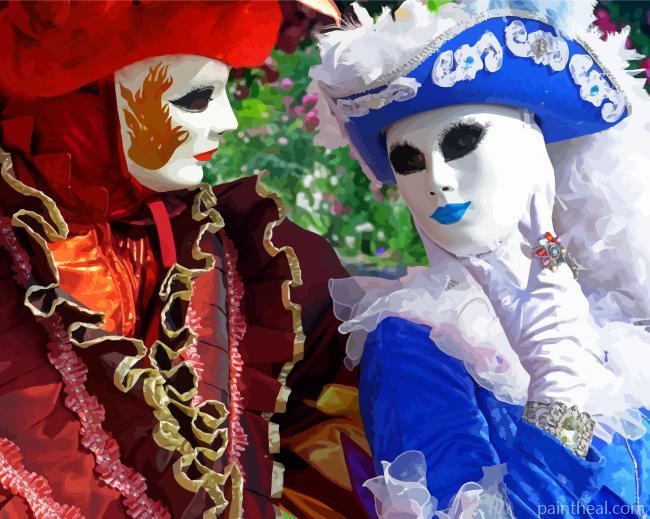 Carnival Of Venice Mardi Gras Painting By Numbers Kits