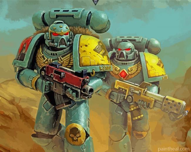 Warhammer Space Wolf Game Painting By Numbers Kits