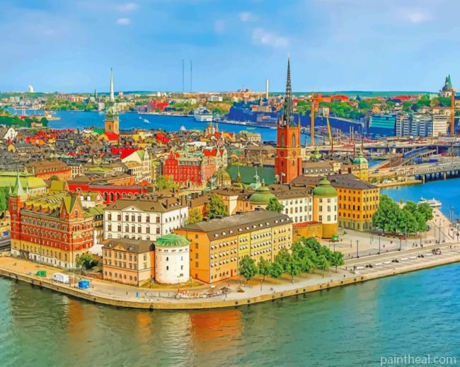 Helsinki Buildings Painting By Numbers Kits