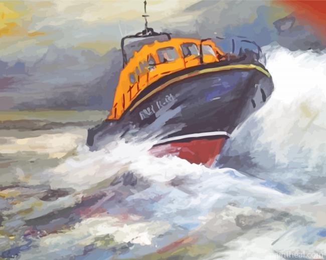 Abstract Rnli Lifeboat Painting By Numbers Kits