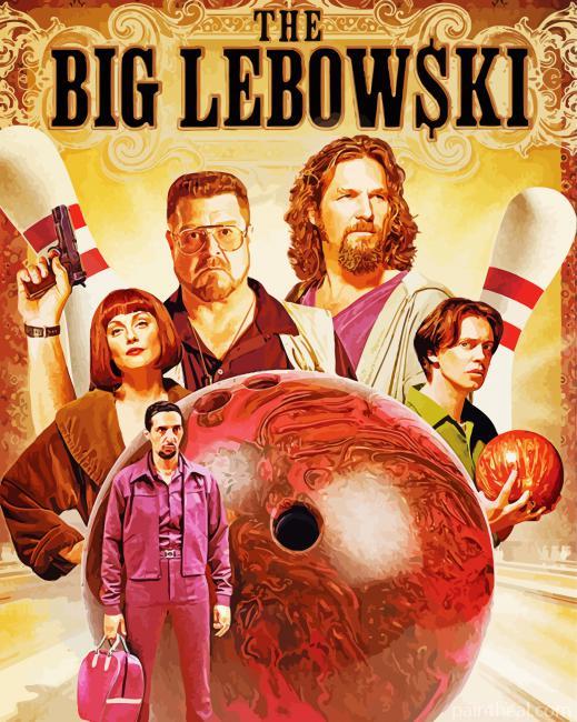 The Big Lebowski Movie Poster Painting By Numbers Kits