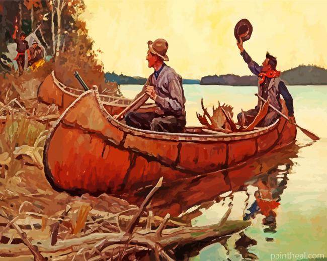 Men Hunting Painting By Numbers Kits