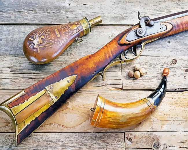 Antique Muzzleloader Painting By Numbers Kits