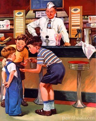 Fifty Fifty Norman Rockwell Painting By Numbers Kits