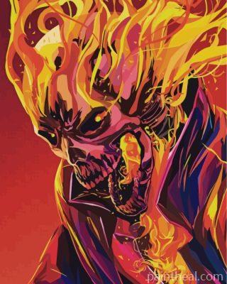 Illustration Ghost Rider Painting By Numbers Kits