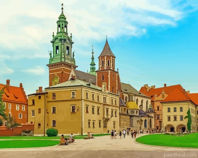 Wawel Castle Krakow Poland Painting By Numbers Kits