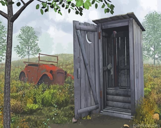 Creepy Outhouse Painting By Numbers Kits