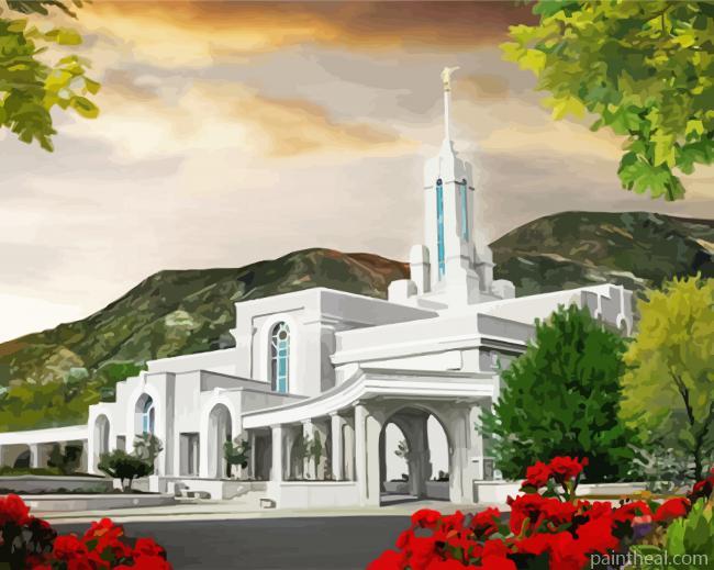 Mount Timpanogos Utah Temple Painting By Numbers Kits