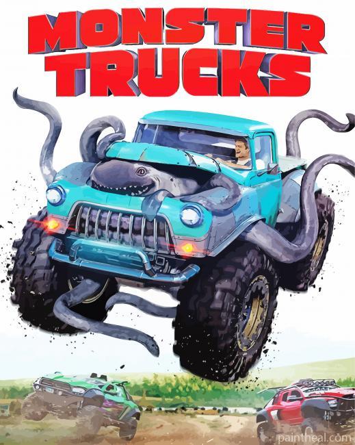 Monster Truck Movie Painting By Numbers Kits