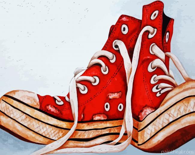 Old Red Shoes Painting By Numbers Kits