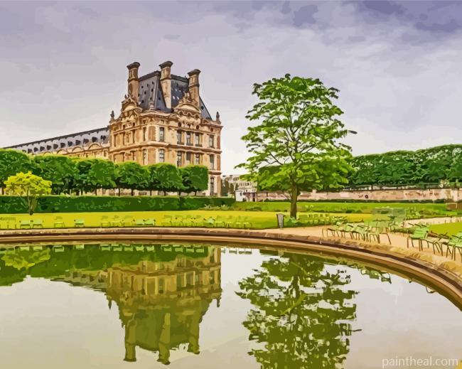 Tuileries Palace Garden Painting By Numbers Kits