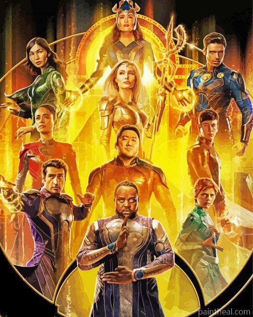 Eternals Marvel Heroes Painting By Numbers Kits