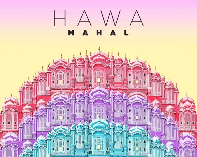 Hawa Mahal Poster Painting By Numbers Kits