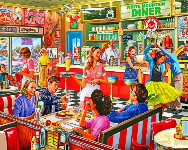 American Diner Painting By Numbers Kits