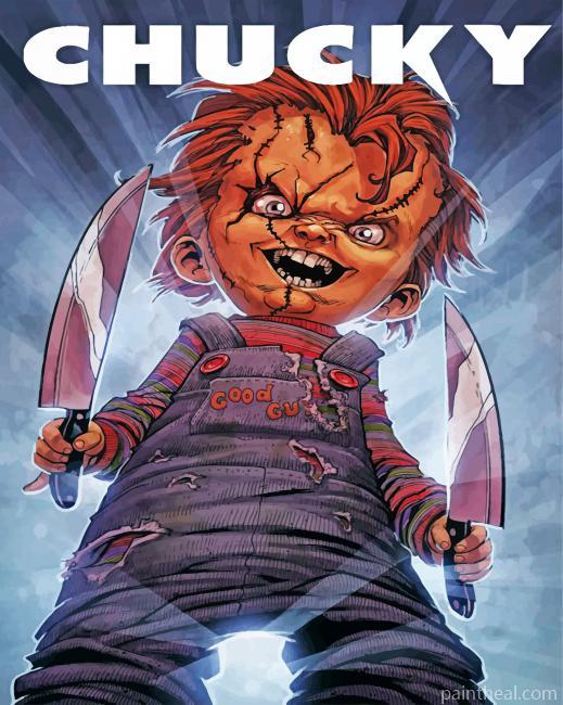 Chucky Doll Painting By Numbers Kits