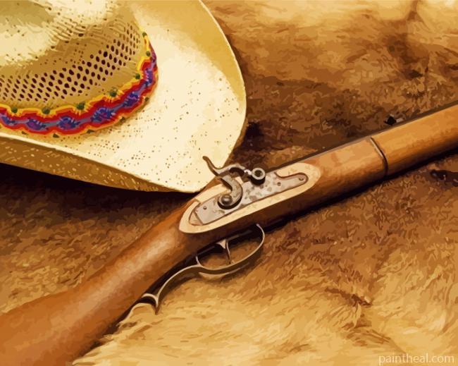 Antique Muzzleloader Gun Painting By Numbers Kits