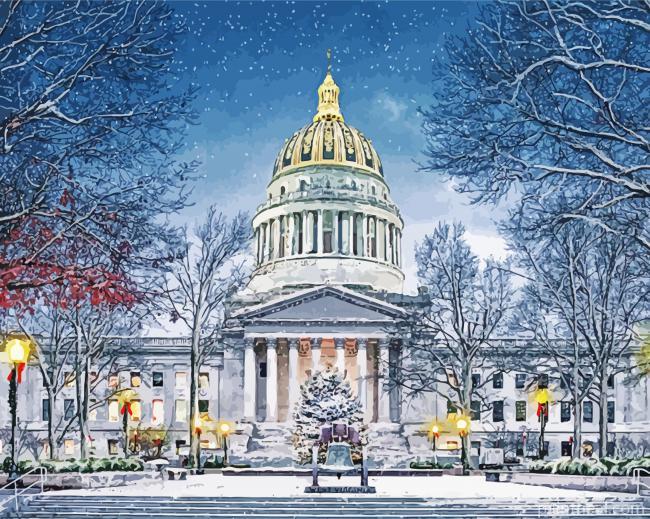 West Virginia Capitol Building Painting By Numbers Kits