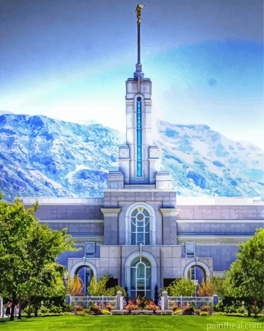 Mount Timpanogos Temple Building Painting By Numbers Kits