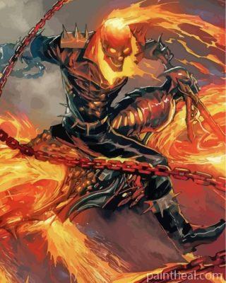 Ghost Rider Marvel Painting By Numbers Kits