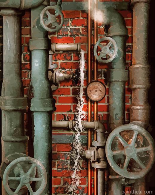Steampunk Plumbing Painting By Numbers Kits