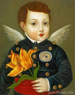 Man Holding Flower Painting By Numbers Kits