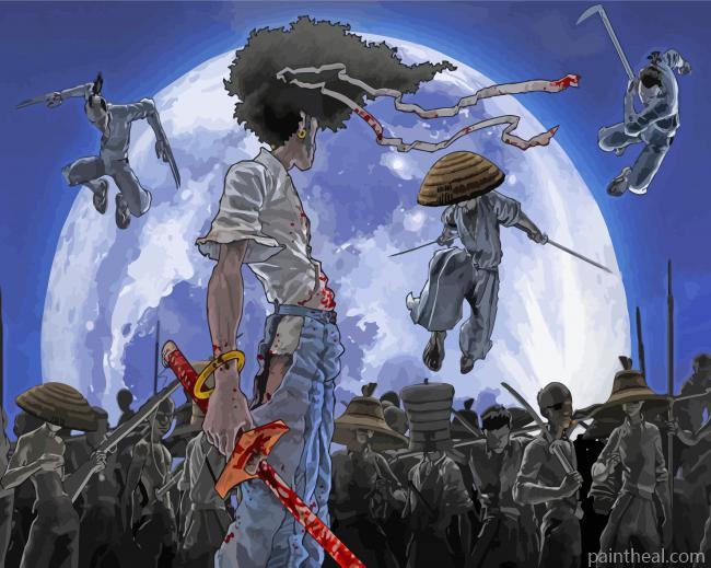 Afro Samurai Anime Painting By Numbers Kits