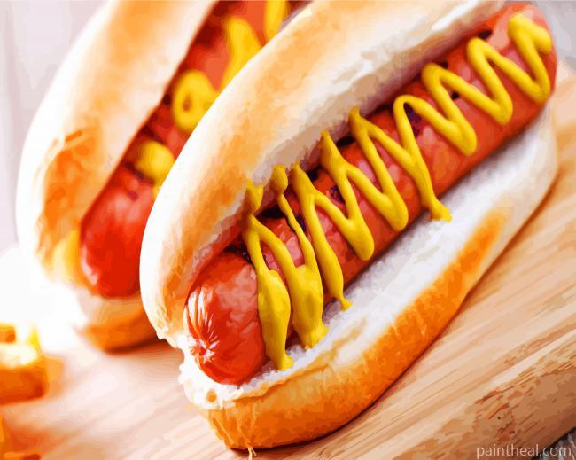 Tasty Hotdog Painting By Numbers Kits