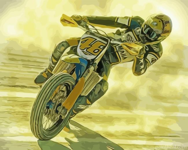 Vr46 Valentino Rossi Driver Painting By Numbers Kits