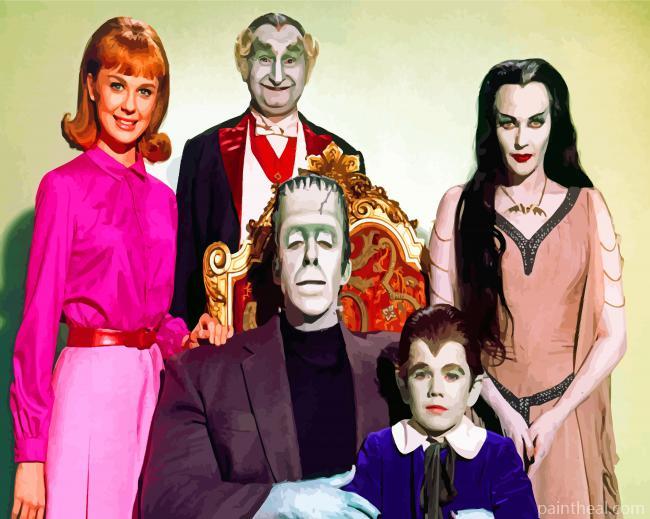 The Munsters Characters Painting By Numbers Kits