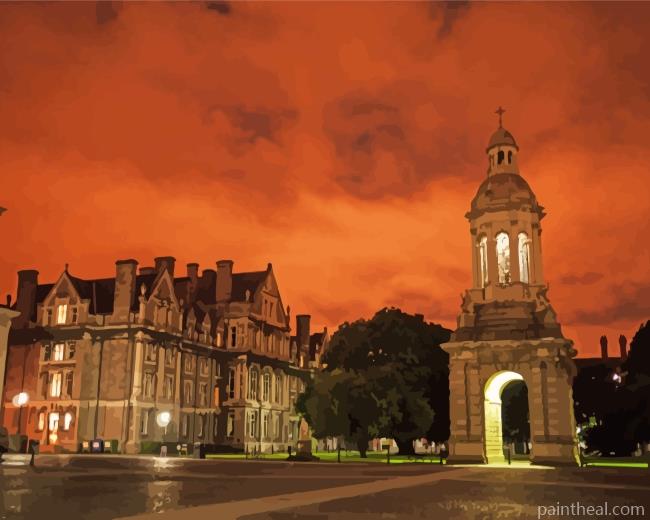 Trinity College Dublin Ireland Painting By Numbers Kits